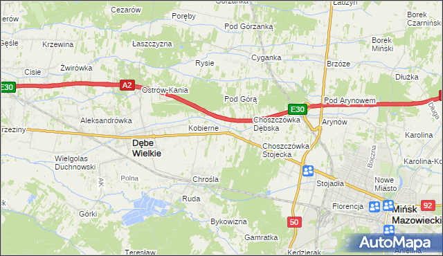 mapa Choszczówka Rudzka, Choszczówka Rudzka na mapie Targeo