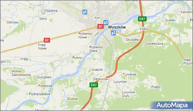 mapa Drogoszewo gmina Wyszków, Drogoszewo gmina Wyszków na mapie Targeo