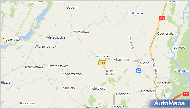 mapa Gogolinek, Gogolinek na mapie Targeo