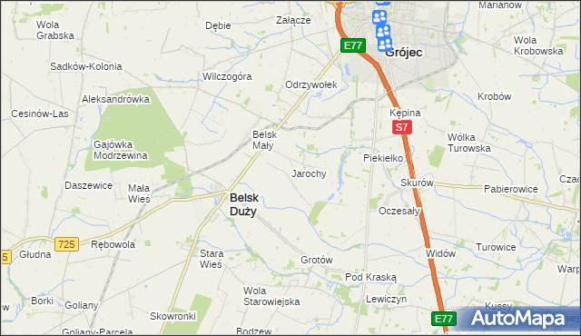 mapa Jarochy, Jarochy na mapie Targeo