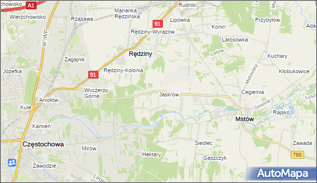 mapa Jaskrów, Jaskrów na mapie Targeo