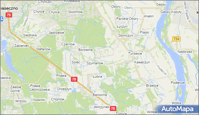 mapa Kawęczynek gmina Konstancin-Jeziorna, Kawęczynek gmina Konstancin-Jeziorna na mapie Targeo