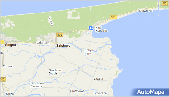 mapa Kobyla Kępa, Kobyla Kępa na mapie Targeo