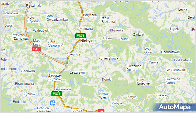 mapa Konieczkowa, Konieczkowa na mapie Targeo