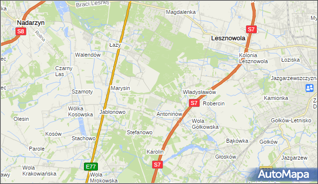 mapa Kuleszówka, Kuleszówka na mapie Targeo