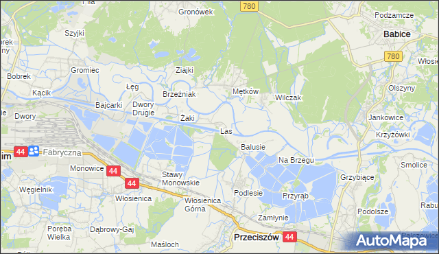 mapa Las gmina Przeciszów, Las gmina Przeciszów na mapie Targeo