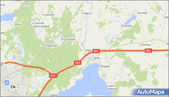 mapa Lega, Lega na mapie Targeo