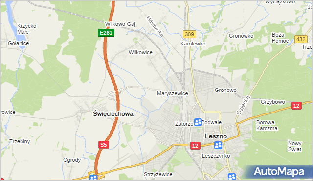 mapa Maryszewice, Maryszewice na mapie Targeo