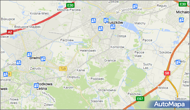 mapa Nowa Wieś gmina Michałowice, Nowa Wieś gmina Michałowice na mapie Targeo