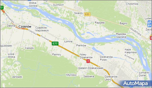 mapa Pieńków, Pieńków na mapie Targeo