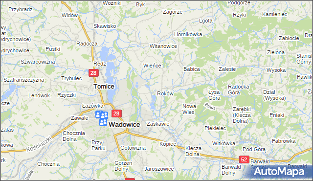 mapa Roków, Roków na mapie Targeo