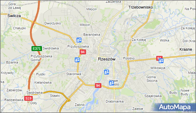 mapa Rzeszów, Rzeszów na mapie Targeo