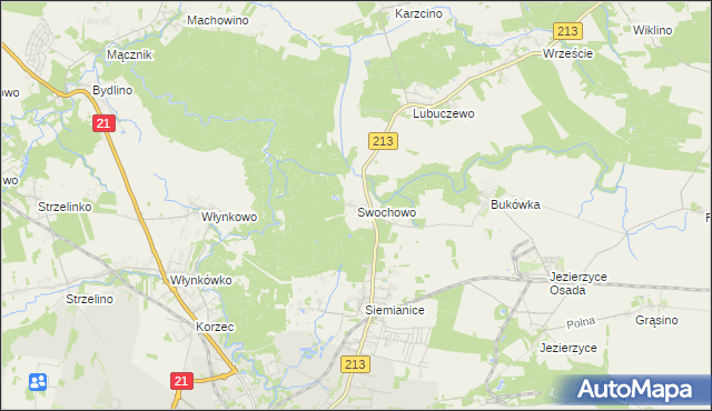 mapa Swochowo gmina Słupsk, Swochowo gmina Słupsk na mapie Targeo