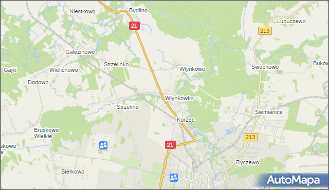 mapa Włynkówko, Włynkówko na mapie Targeo