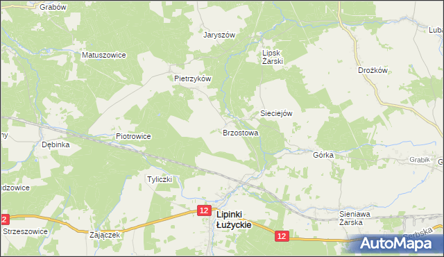 mapa Brzostowa, Brzostowa na mapie Targeo