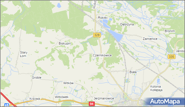 mapa Czernikowice, Czernikowice na mapie Targeo