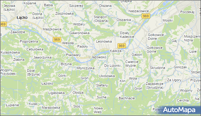 mapa Łazy Brzyńskie, Łazy Brzyńskie na mapie Targeo