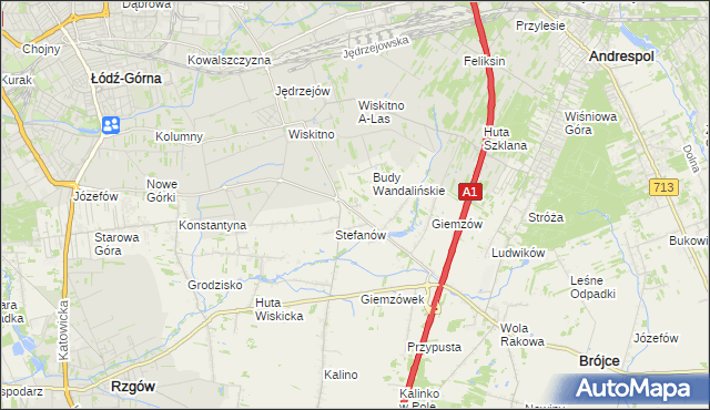 mapa Posada gmina Brójce, Posada gmina Brójce na mapie Targeo