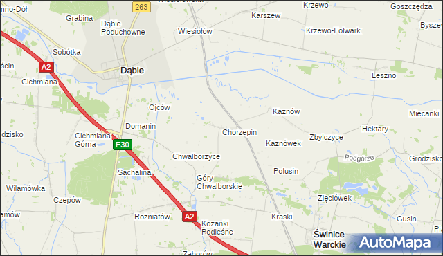 mapa Chorzepin, Chorzepin na mapie Targeo