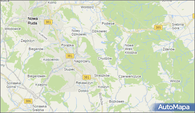 mapa Chudzów, Chudzów na mapie Targeo