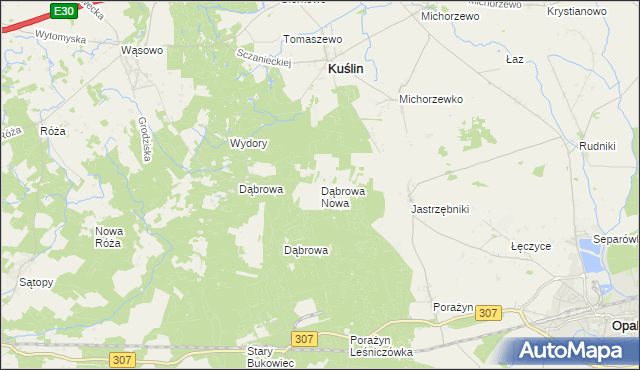 mapa Dąbrowa Nowa, Dąbrowa Nowa na mapie Targeo