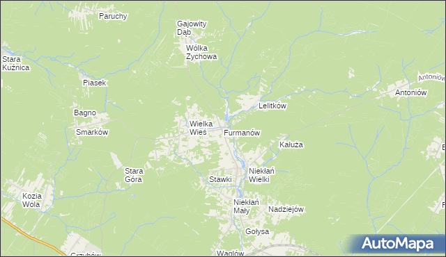 mapa Furmanów, Furmanów na mapie Targeo