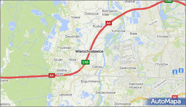 mapa Gosławice gmina Wierzchosławice, Gosławice gmina Wierzchosławice na mapie Targeo