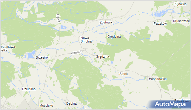 mapa Grędzina, Grędzina na mapie Targeo