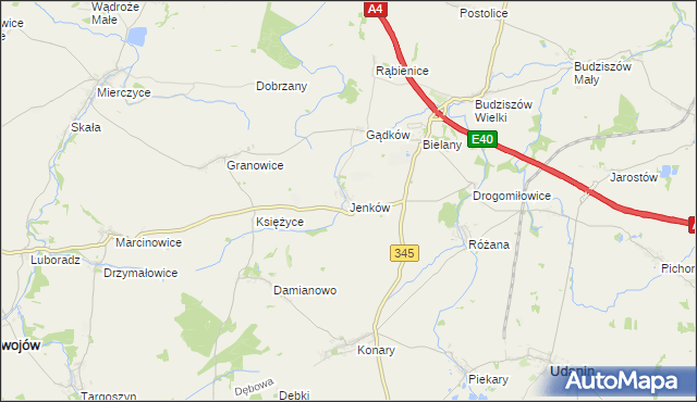 mapa Jenków, Jenków na mapie Targeo