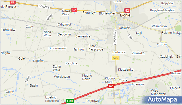 mapa Konstantów gmina Błonie, Konstantów gmina Błonie na mapie Targeo