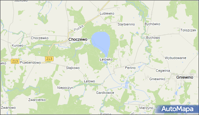 mapa Łętówko, Łętówko na mapie Targeo