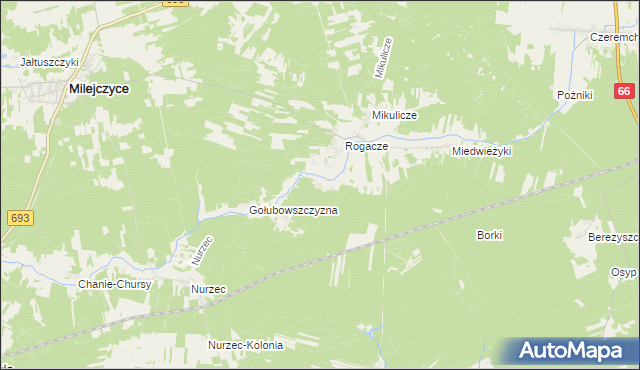 mapa Lewosze, Lewosze na mapie Targeo