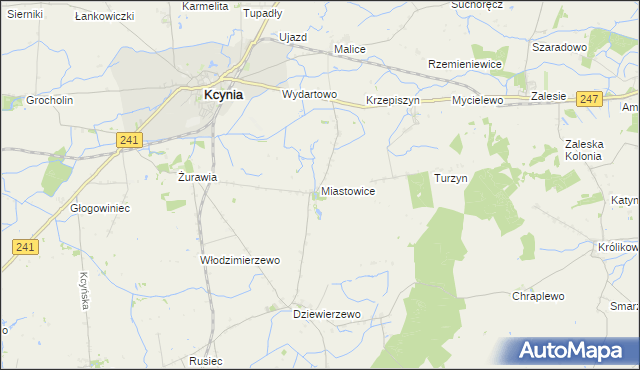 mapa Miastowice, Miastowice na mapie Targeo