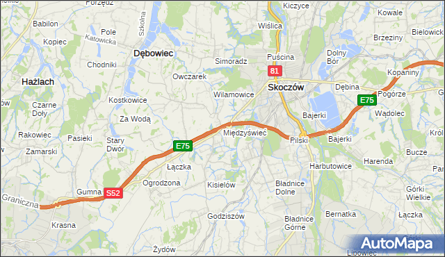 mapa Międzyświeć, Międzyświeć na mapie Targeo