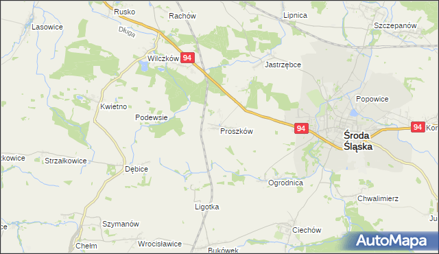 mapa Proszków, Proszków na mapie Targeo