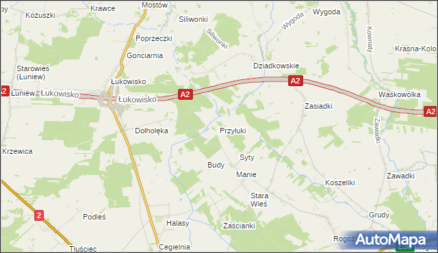 mapa Przyłuki, Przyłuki na mapie Targeo
