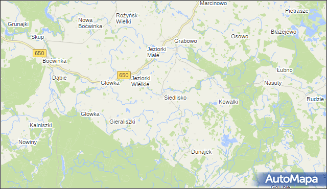mapa Siedlisko gmina Gołdap, Siedlisko gmina Gołdap na mapie Targeo