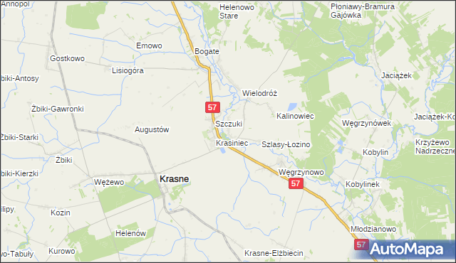 mapa Szlasy Bure, Szlasy Bure na mapie Targeo