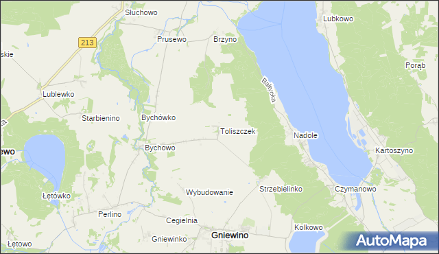 mapa Toliszczek, Toliszczek na mapie Targeo