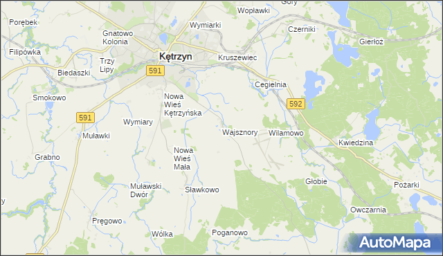 mapa Wajsznory, Wajsznory na mapie Targeo