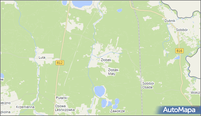 mapa Żłobek gmina Włodawa, Żłobek gmina Włodawa na mapie Targeo