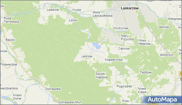 mapa Budy Krępskie, Budy Krępskie na mapie Targeo