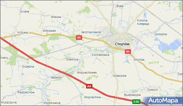 mapa Konradówka, Konradówka na mapie Targeo