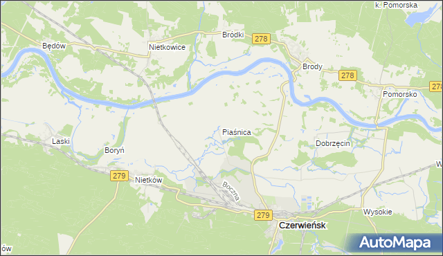 mapa Piaśnica, Piaśnica na mapie Targeo