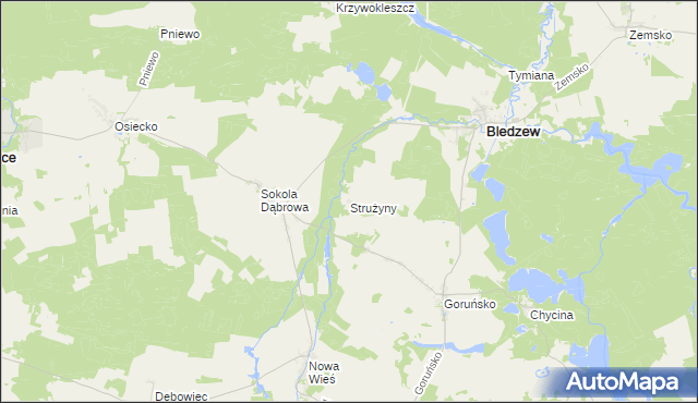 mapa Strużyny, Strużyny na mapie Targeo