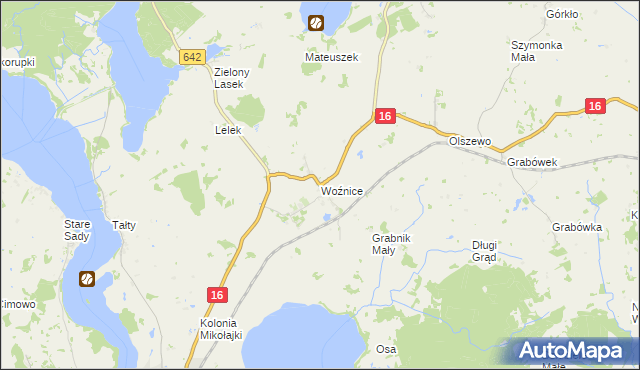 mapa Woźnice, Woźnice na mapie Targeo