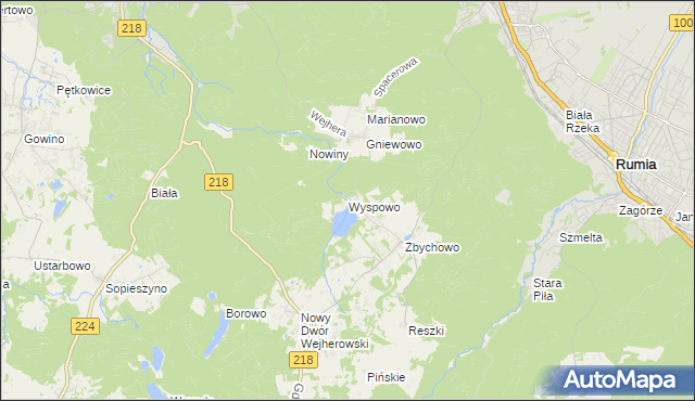 mapa Wyspowo, Wyspowo na mapie Targeo