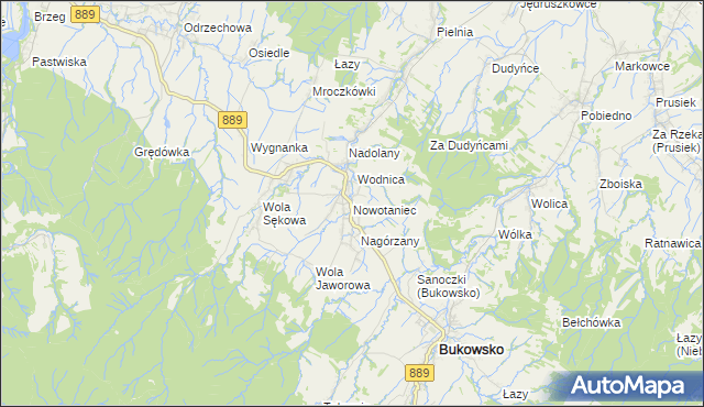 mapa Nowotaniec, Nowotaniec na mapie Targeo