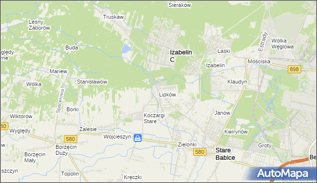 mapa Lipków, Lipków na mapie Targeo