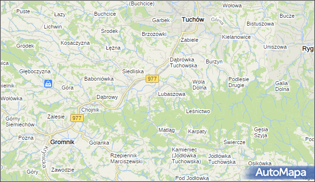 mapa Lubaszowa, Lubaszowa na mapie Targeo